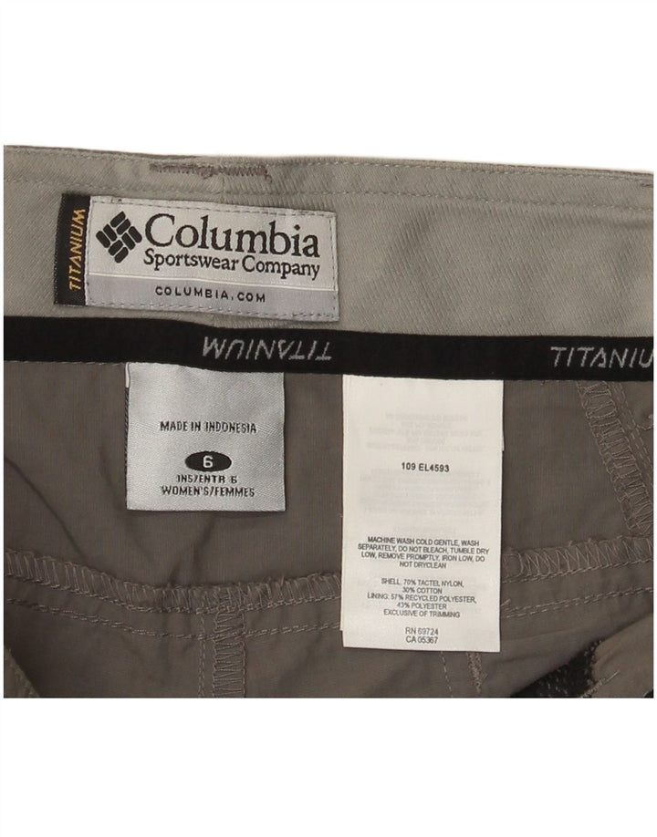 Columbia Damen Titanium Cargo Shorts US 6 Medium W32 Grau Tactel