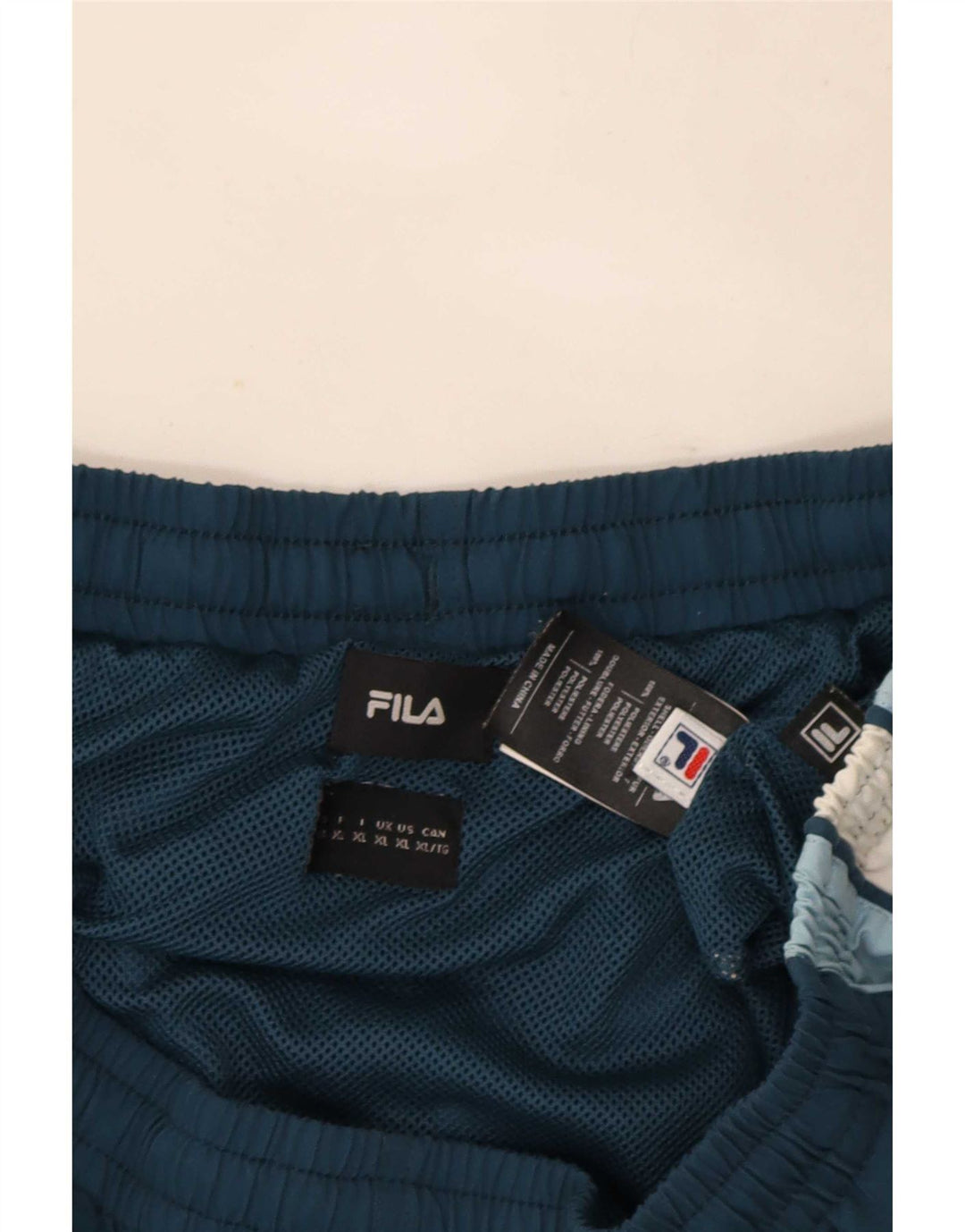 Fila Herren Graphic Sport Shorts XL Marineblaues Colourblock-Polyester