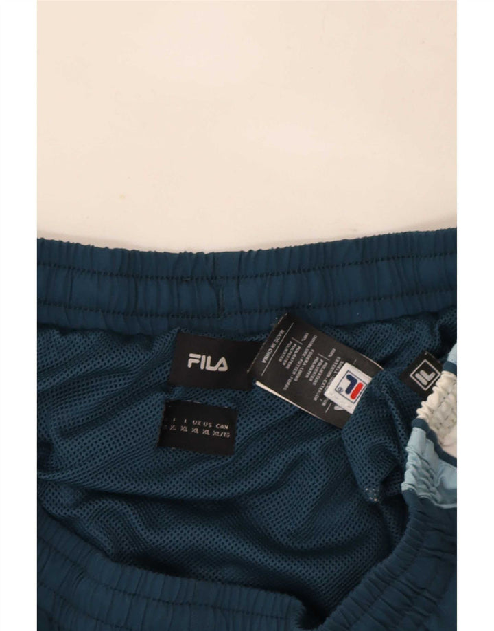Fila Herren Graphic Sport Shorts XL Marineblaues Colourblock-Polyester