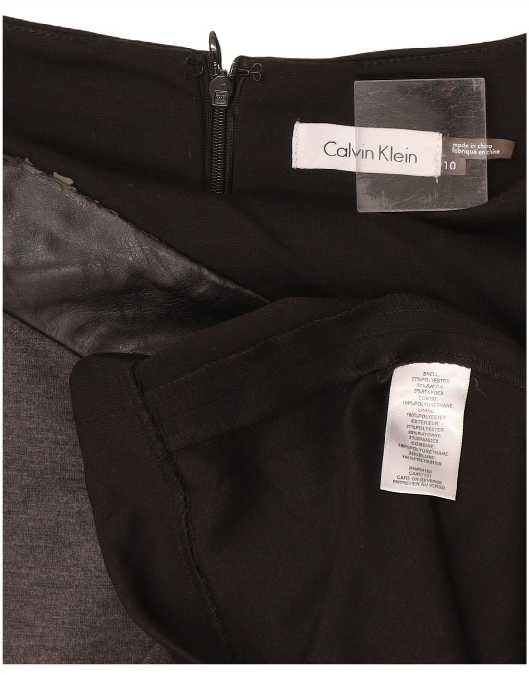 Calvin Klein Damen ärmelloses Etuikleid US 10 Medium Black Colourblock