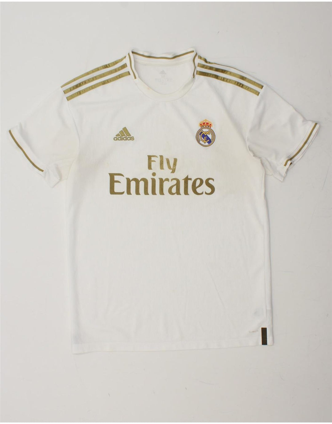 ADIDAS Herren Real Madrid Grafik-T-Shirt-Oberteil aus mittelweißem Polyester