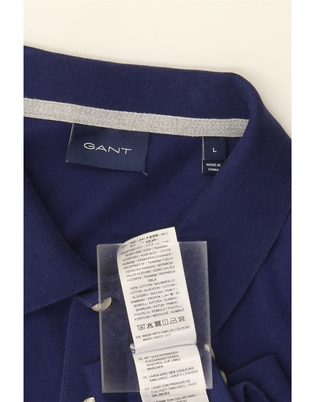Gant Herren-Poloshirt mit Grafik, groß, marineblau, Baumwolle