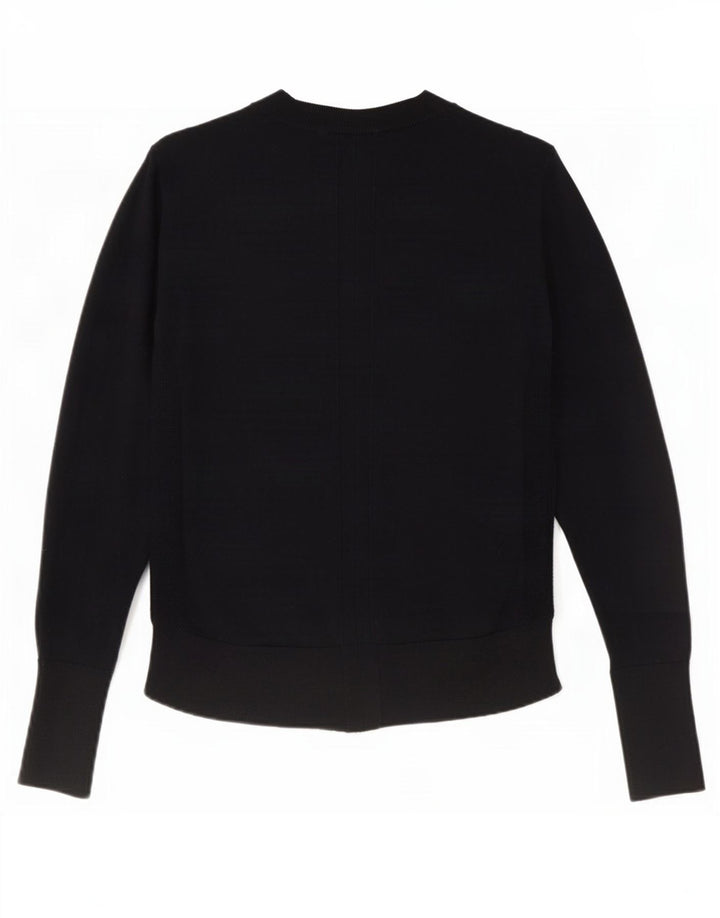 Jigsaw Damen-Pullover mit Rollkragen, UK 12, mittelschwarze Wolle
