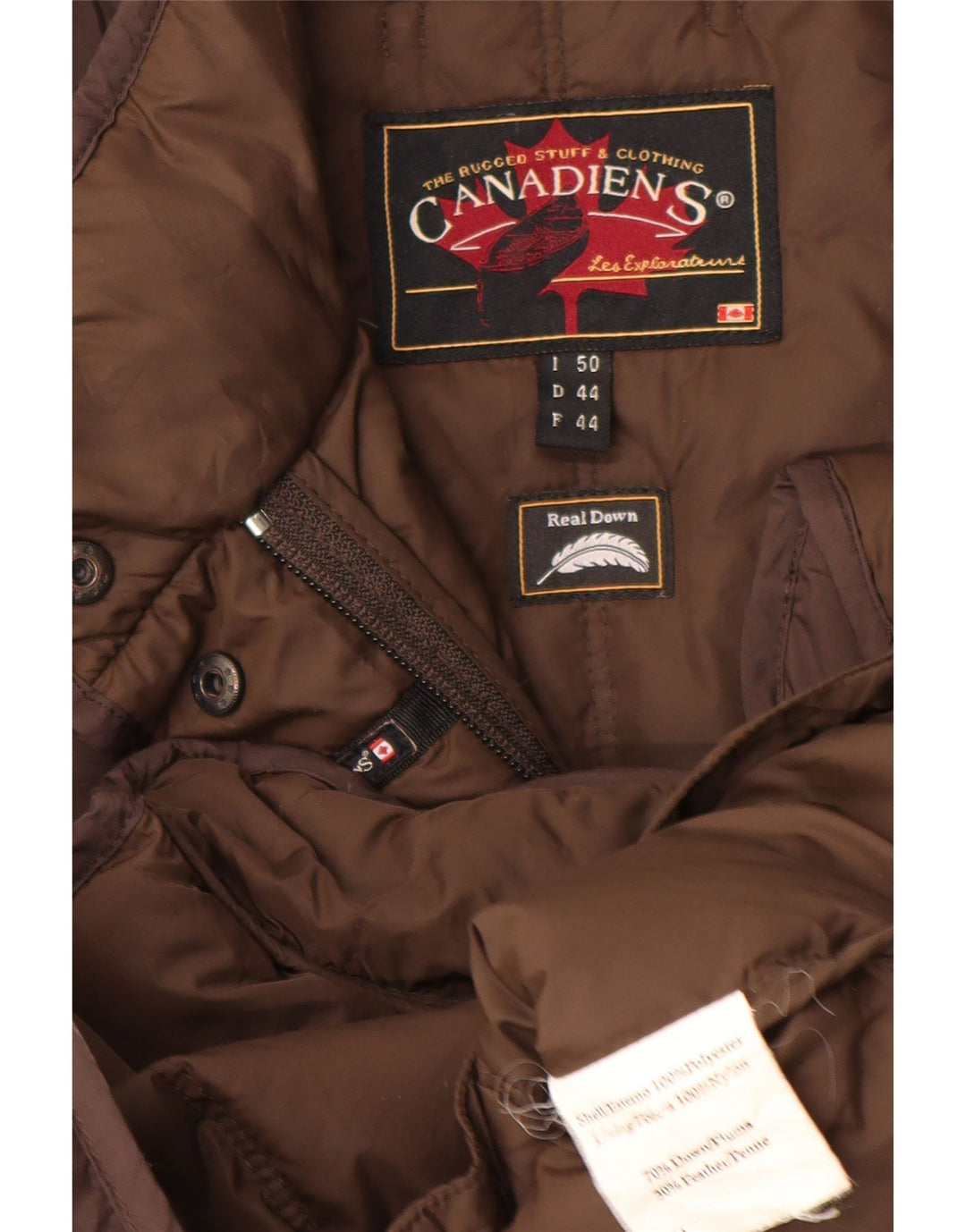 Canadiens Damen Wattierter Mantel IT 50 XL Braunes Polyester