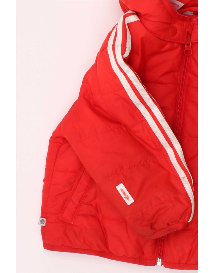 Adidas Baby-Jungen-Kapuzenjacke, 9–12 Monate, rotes Polyester