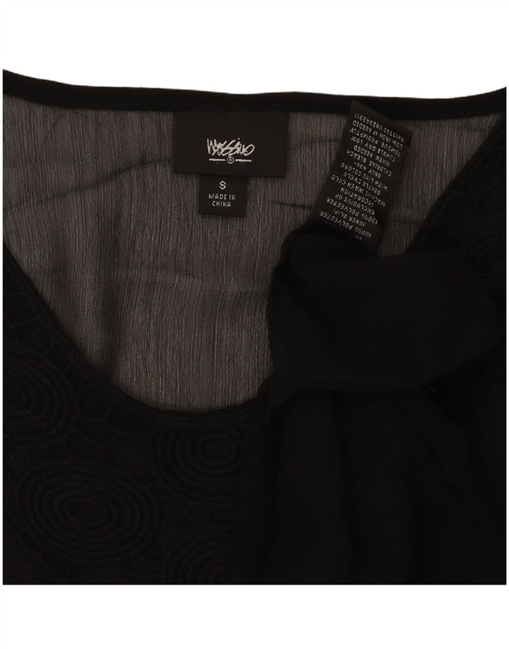 Mossimo Damen Strandkleid UK 10 Small Schwarz Polyester