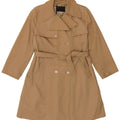 Vintage Damen Zweireihiger Trenchcoat IT 50 XL Beige Polyester