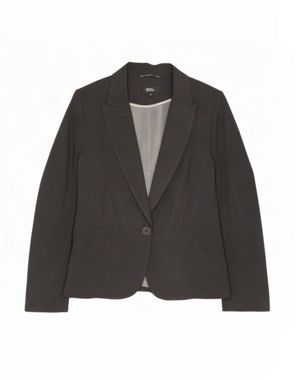 Marks & Spencer Damen-Blazer mit 1 Knopf, Gr. 16, Größe L, Grau, Polyester