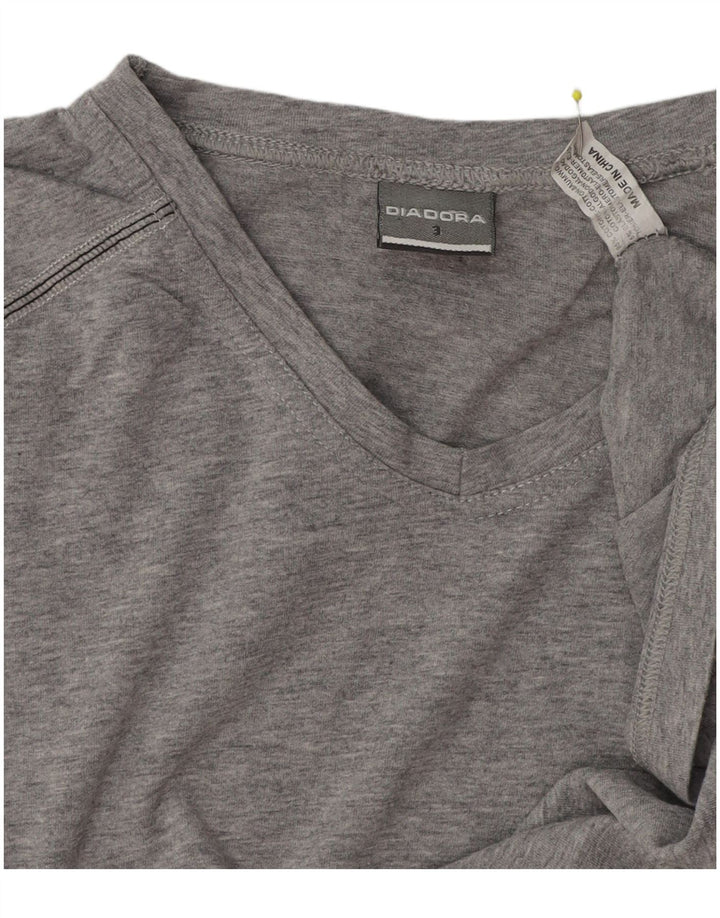 Diadora Herren T-Shirt Top Small Grau Baumwolle