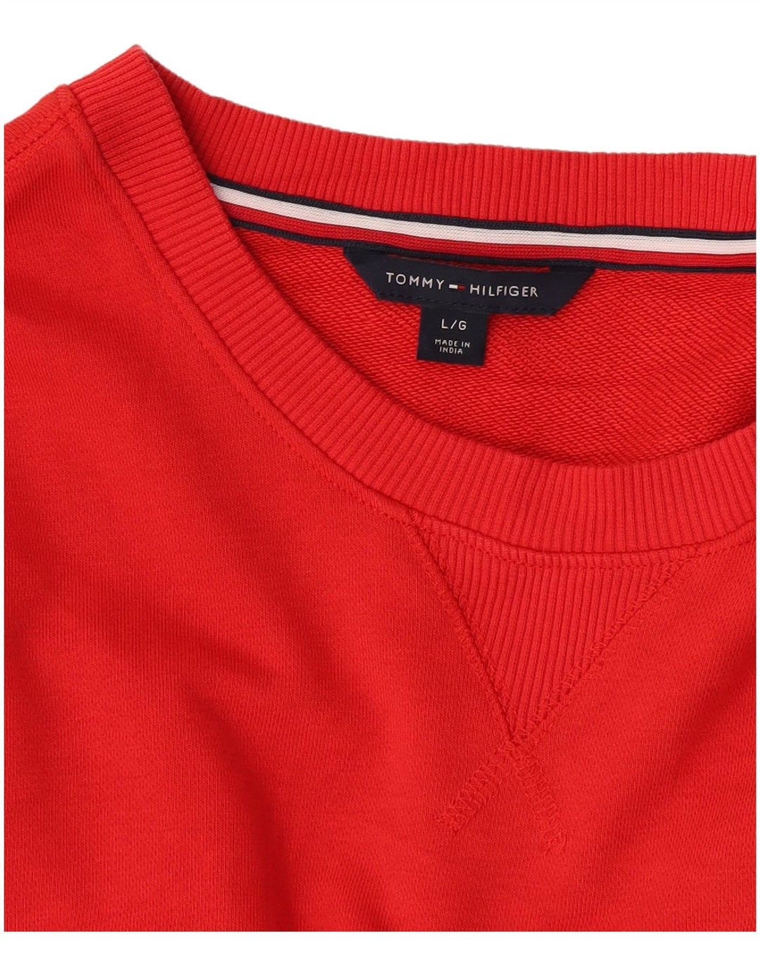 Tommy Hilfiger Damen Sweatshirt Pullover UK 16 Large Rot