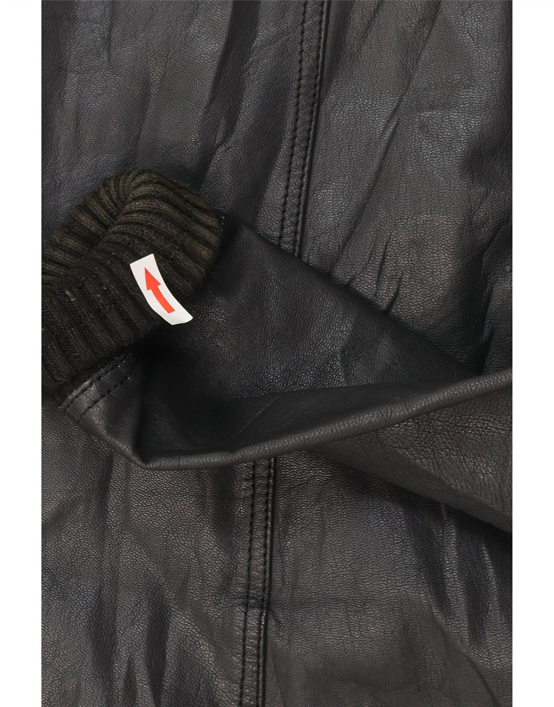 XDYE Herren Bomber-Lederjacke UK 42 XL Schwarzes Leder
