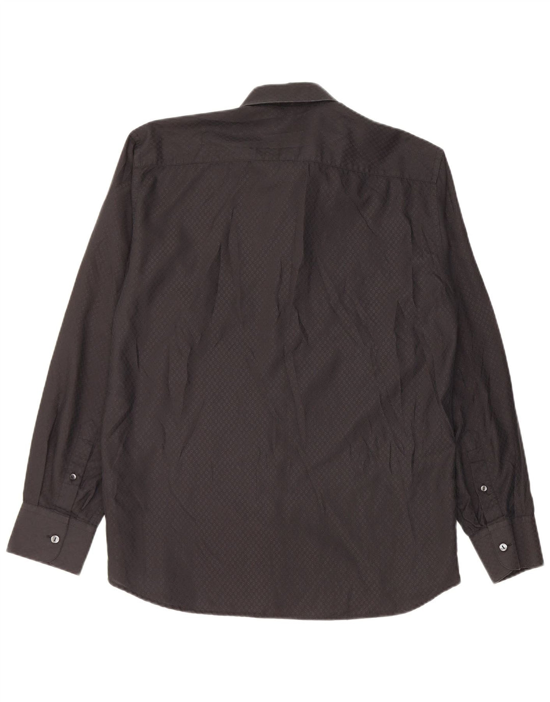 Dolce & Gabbana Herrenhemd Größe 41 16 Große schwarze geometrische Baumwolle