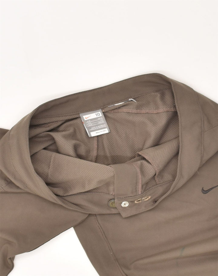 NIKE Womens Dri Fit Straight Casual Trousers US 8 Medium W30 L26 Brown | Vintage Nike | Thrift | Second-Hand Nike | Used Clothing | Messina Hembry 