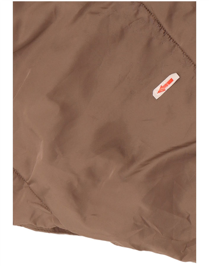 Zara Damen-Kapuzen-Übergröße, gepolsterter Mantel, UK 18, XL, braun, Polyester