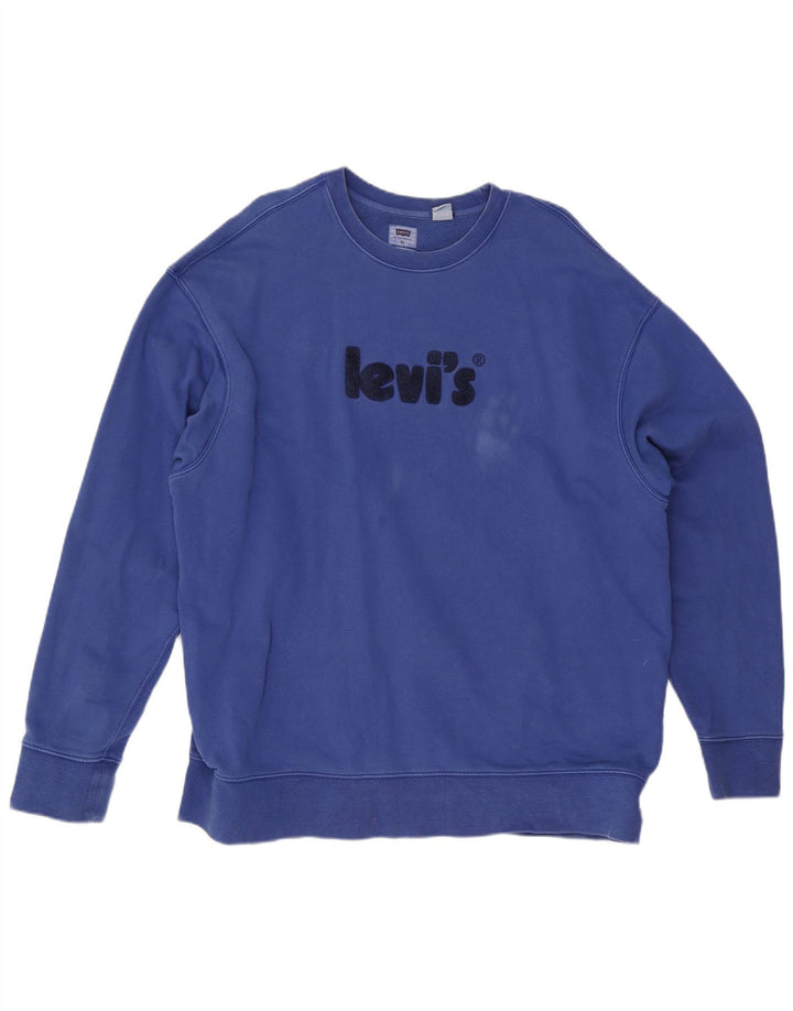 Levi's Herren Relaxed Graphic Fit Sweatshirt Pullover XL Blau Baumwolle
