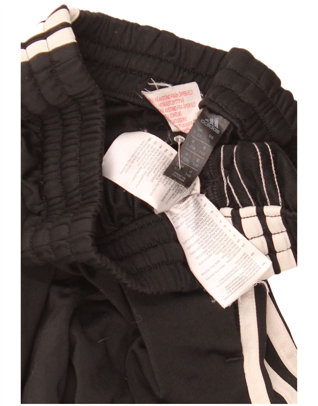 Adidas Jungen-Trainingshose, Jogginghose, 9–10 Jahre, schwarzes Polyester