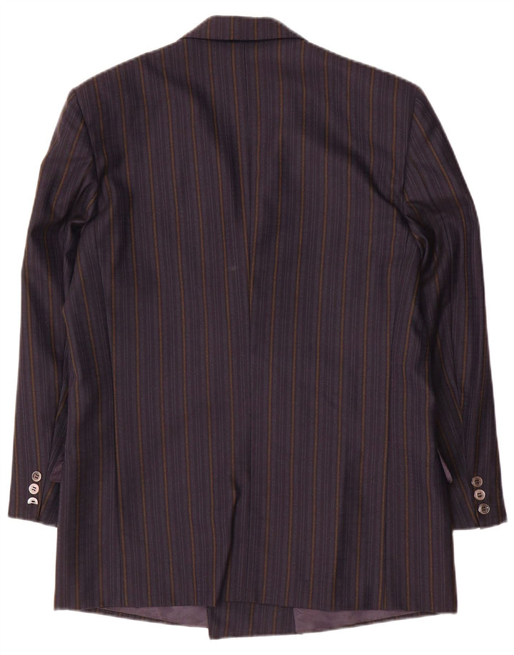 San Remo Herren-Blazer, zweireihig, Größe IT 48, mittelmarineblau gestreift