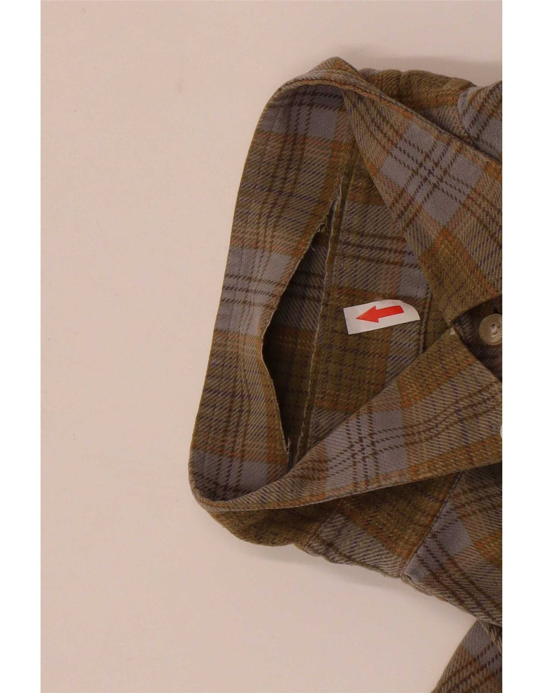 Barbour Herren-Flanellhemd, groß, Khaki, kariert, Baumwolle