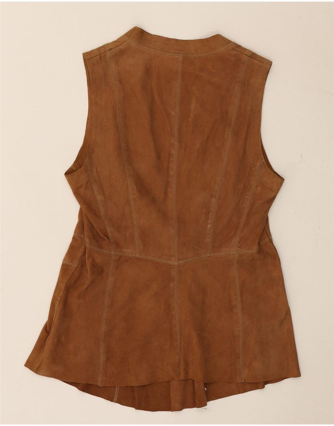 Gerry Weber Damen Wildlederweste UK 10 Small Braunes Leder