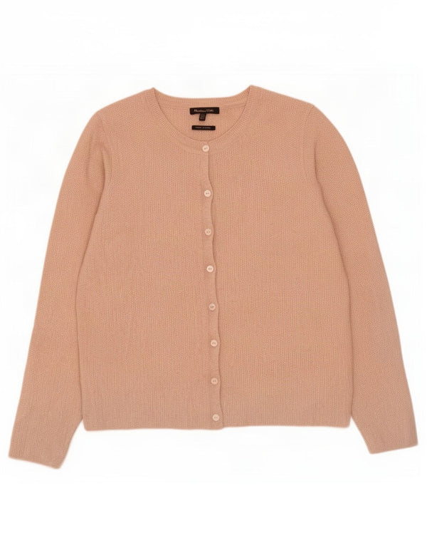 Massimo Dutti Womens Cardigan Sweater UK 6 XS Pink Viscose
