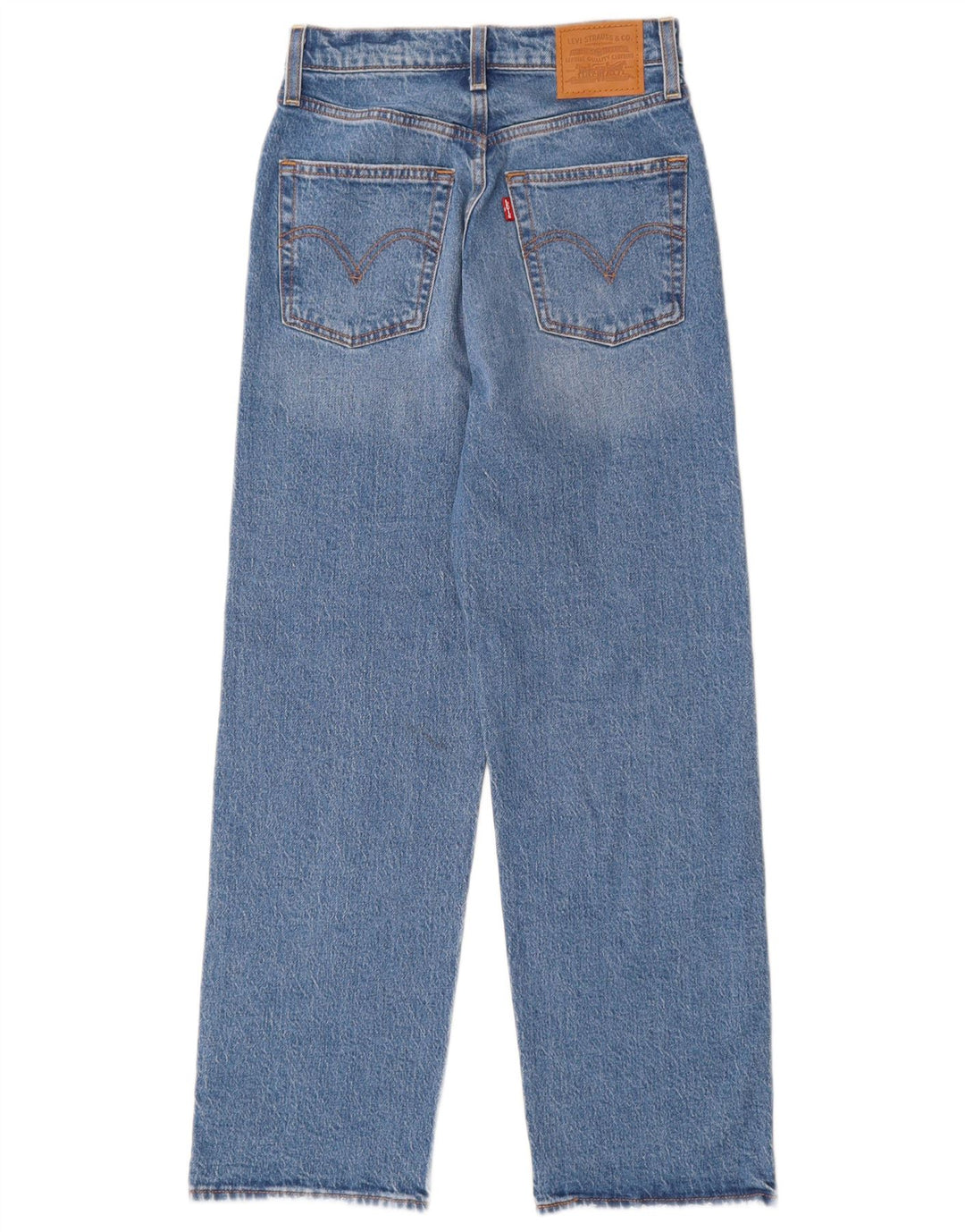 Levi's Damen Ribcage Straight Jeans W25 L27 Blaue Baumwolle