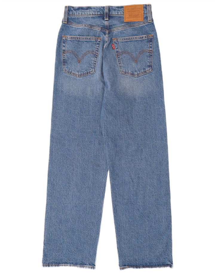 Levi's Damen Ribcage Straight Jeans W25 L27 Blaue Baumwolle