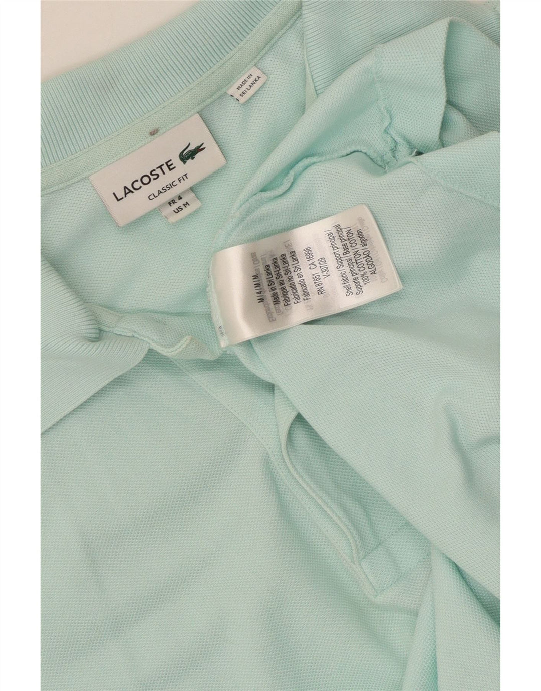 Lacoste Herren-Poloshirt mit klassischer Passform, Größe 4, mitteltürkis, Baumwolle