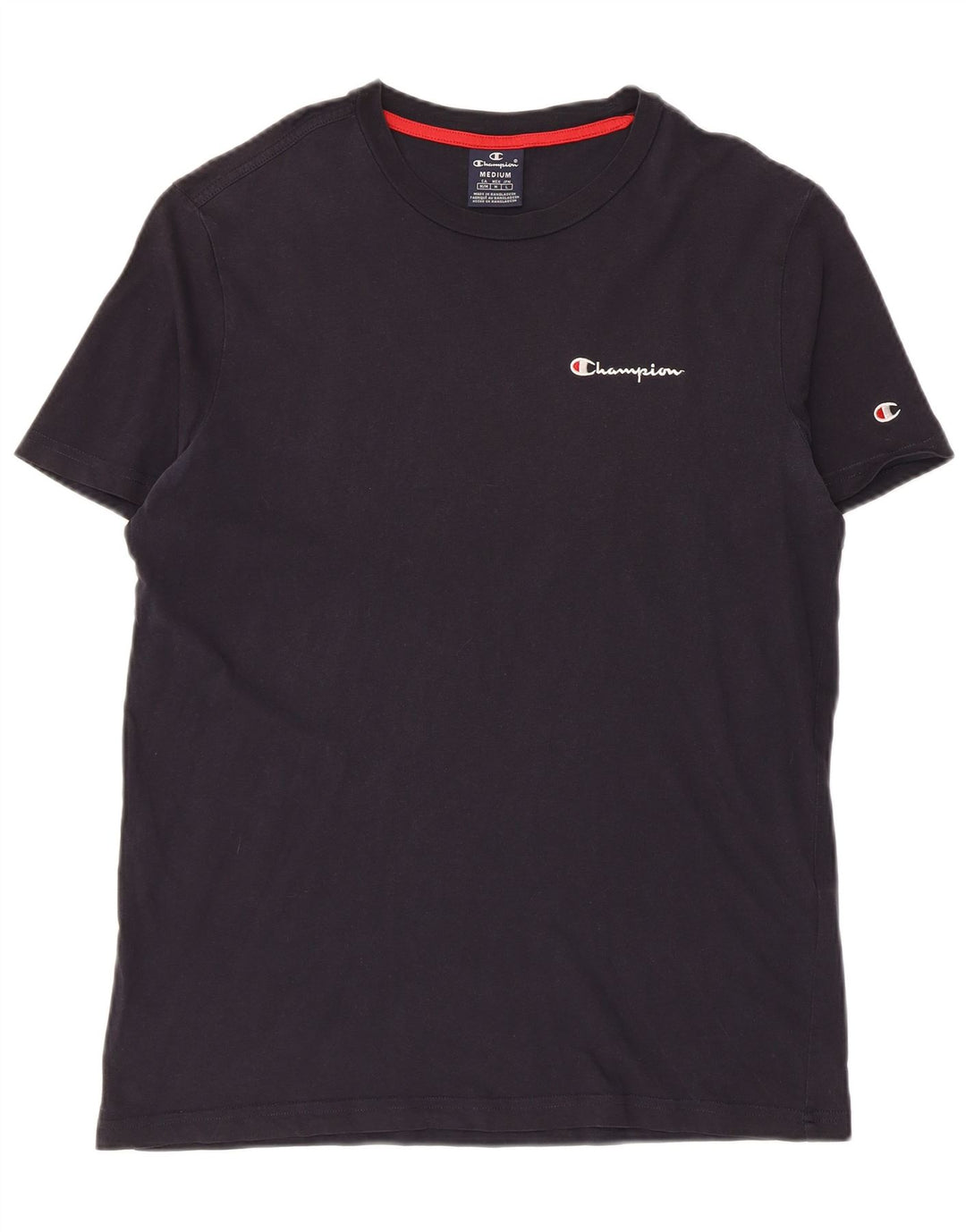 Champion Herren T-Shirt Top Medium Marineblau Baumwolle