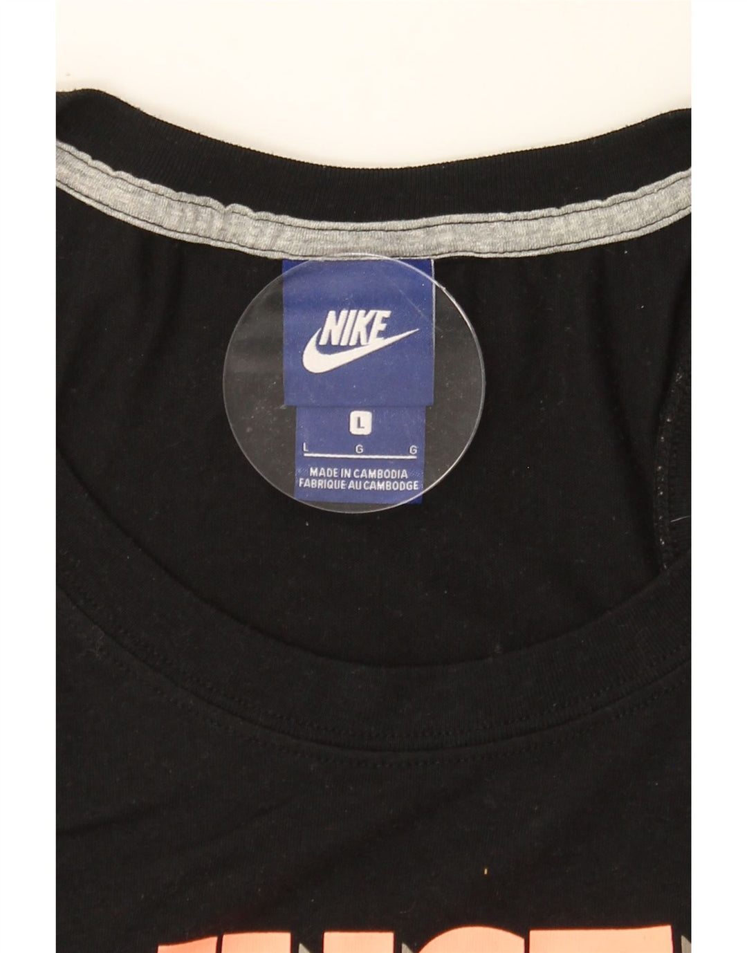 NIKE Womens Graphic Vest Top UK 16 Large Black Vintage Nike and Second-Hand Nike from Messina Hembry 