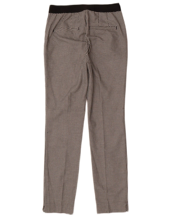 Slim-Anzughose für Damen von Zara, XS, W24, L27, schwarzes Hahnentritt-Polyester