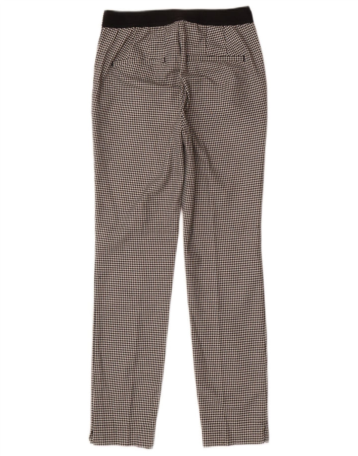 Slim-Anzughose für Damen von Zara, XS, W24, L27, schwarzes Hahnentritt-Polyester