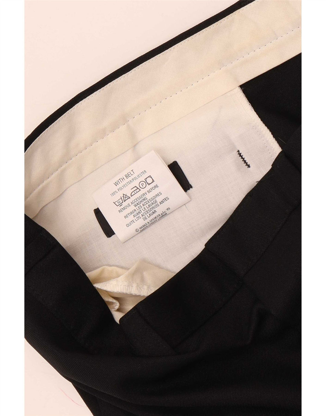 Gerade Herren-Chinohose von Marks & Spencer, W38, L29, Schwarz, Polyester