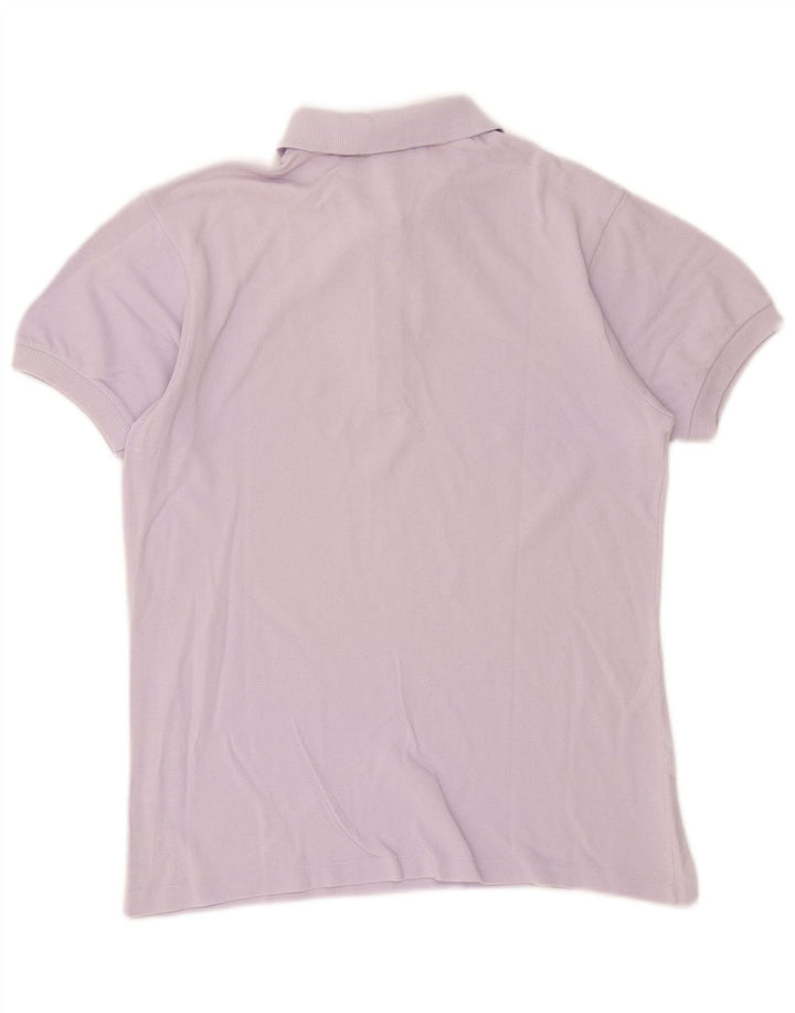Lacoste Damen-Poloshirt, Größe 40, mittelviolette Baumwolle