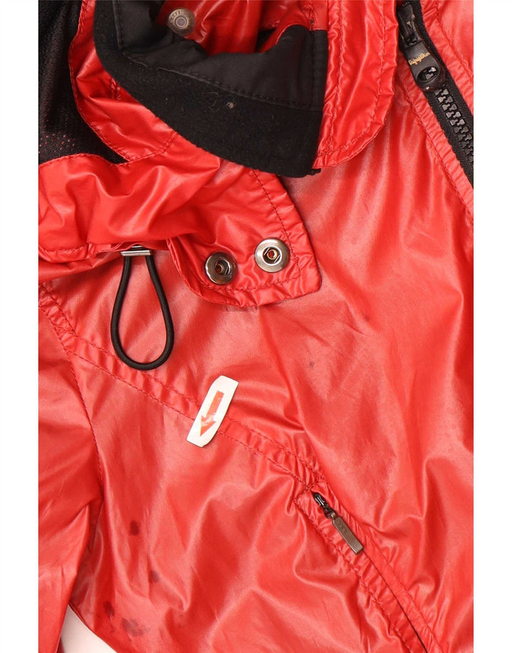 Refrigiwear Damen Regenjacke mit Kapuze IT 38 XS Rot Polyester