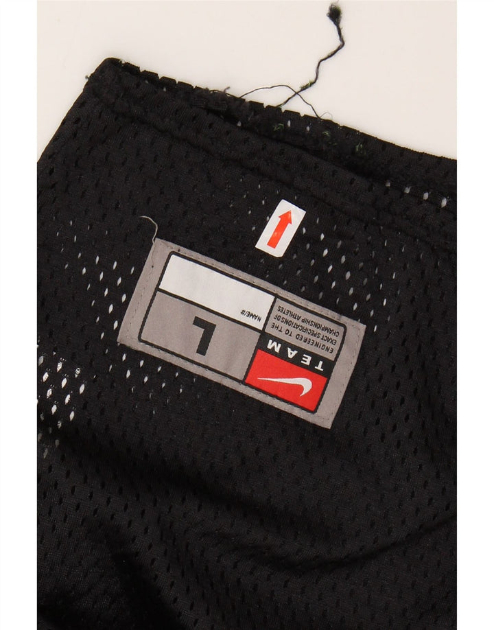 NIKE Herren T-Shirt Top Large Schwarz Nylon