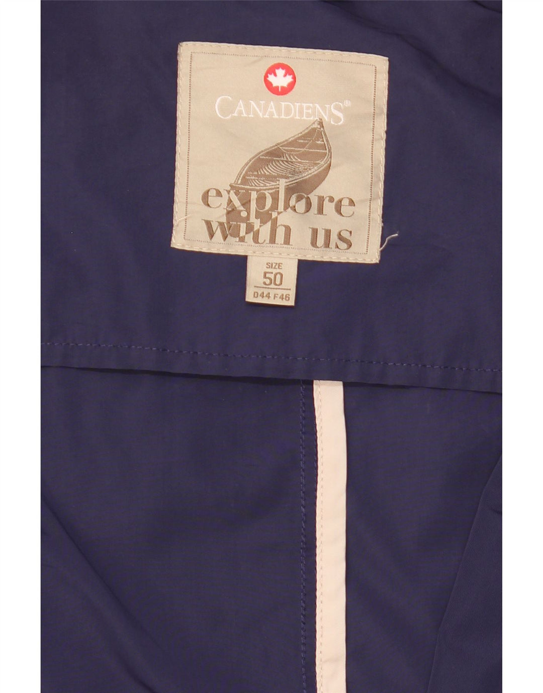 Canadiens Damen Regenmantel mit Kapuze IT 50 XL Marineblau