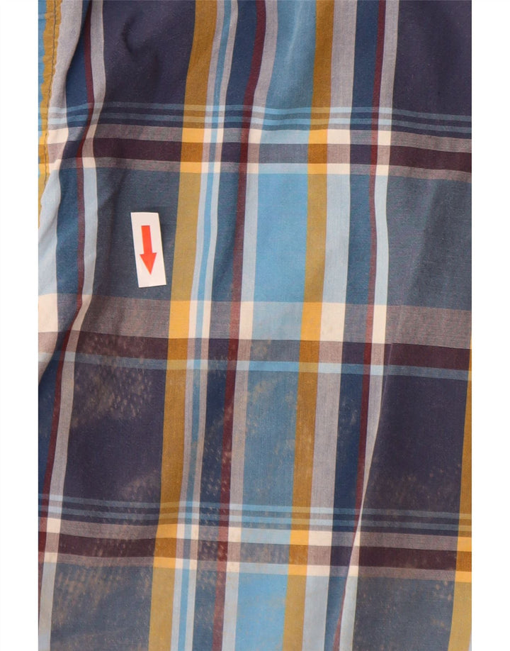 Tommy Hilfiger Herren-Hemd „New York Fit“ aus mittelblauer Karo-Baumwolle