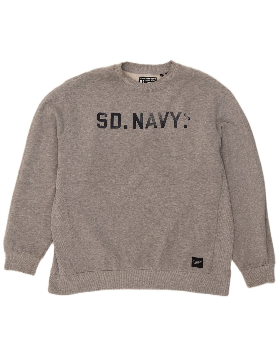 Superdry Damen-Sweatshirt mit Grafik-Übergröße, Größe 40, Grau, Baumwolle
