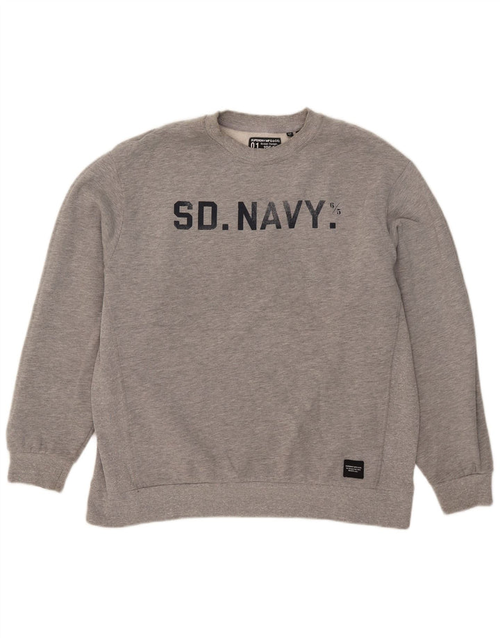 Superdry Damen-Sweatshirt mit Grafik-Übergröße, Größe 40, Grau, Baumwolle