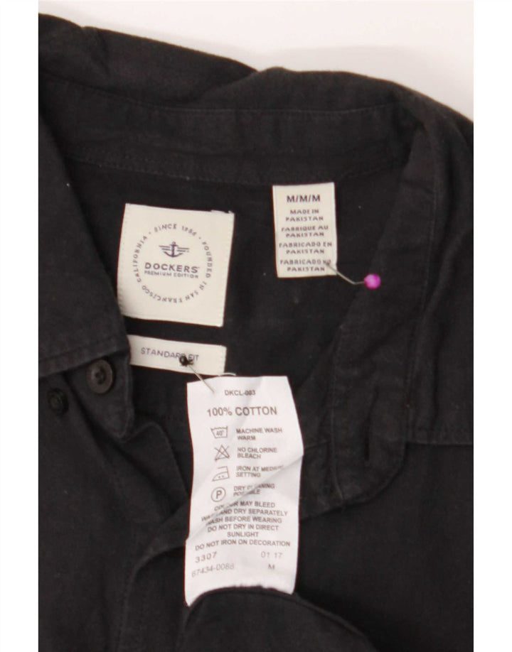 Dockers Herren-Hemd in Standard-Passform, Mittelschwarz, Baumwolle