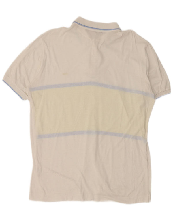 Fila Herren Poloshirt IT 54 XL weiß gestreift aus Baumwolle