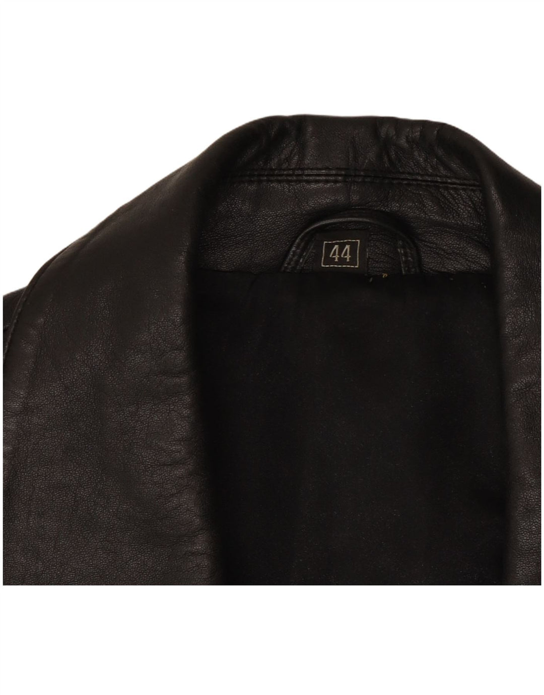 Vintage Damen Ledermantel EU 44 XL Schwarzes Leder