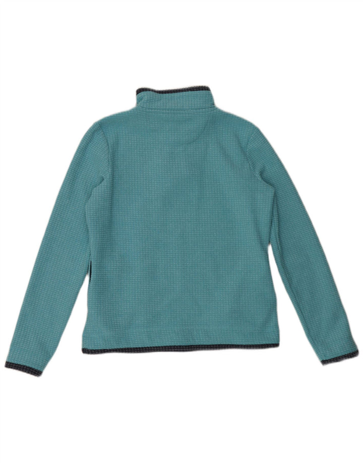 Weird Fish Damen-Fleecepullover mit Reißverschluss am Hals, UK 12, Mittelblau, Polyester