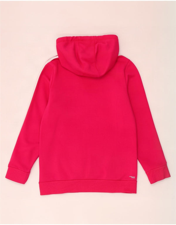Adidas Damen Kapuzenpullover UK 12/14 mittelrosa Baumwolle