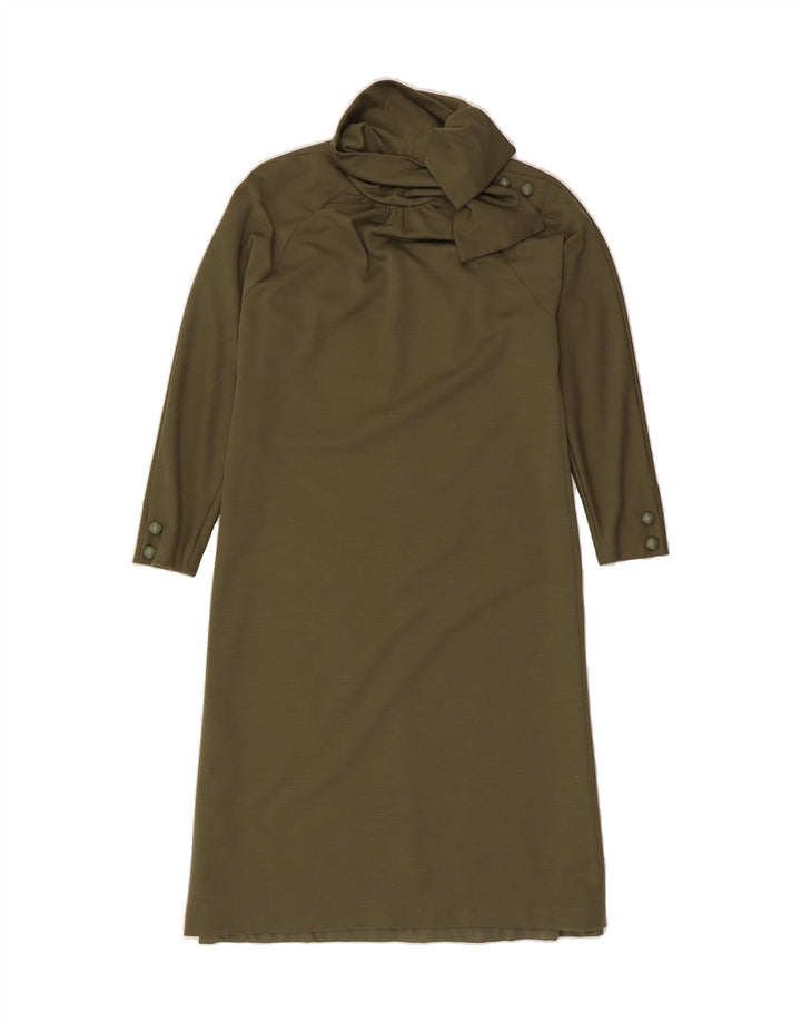 BLEYLE Womens Maxi Dress EU 38 Medium Khaki Polyester Vintage Bleyle and Second-Hand Bleyle from Messina Hembry 