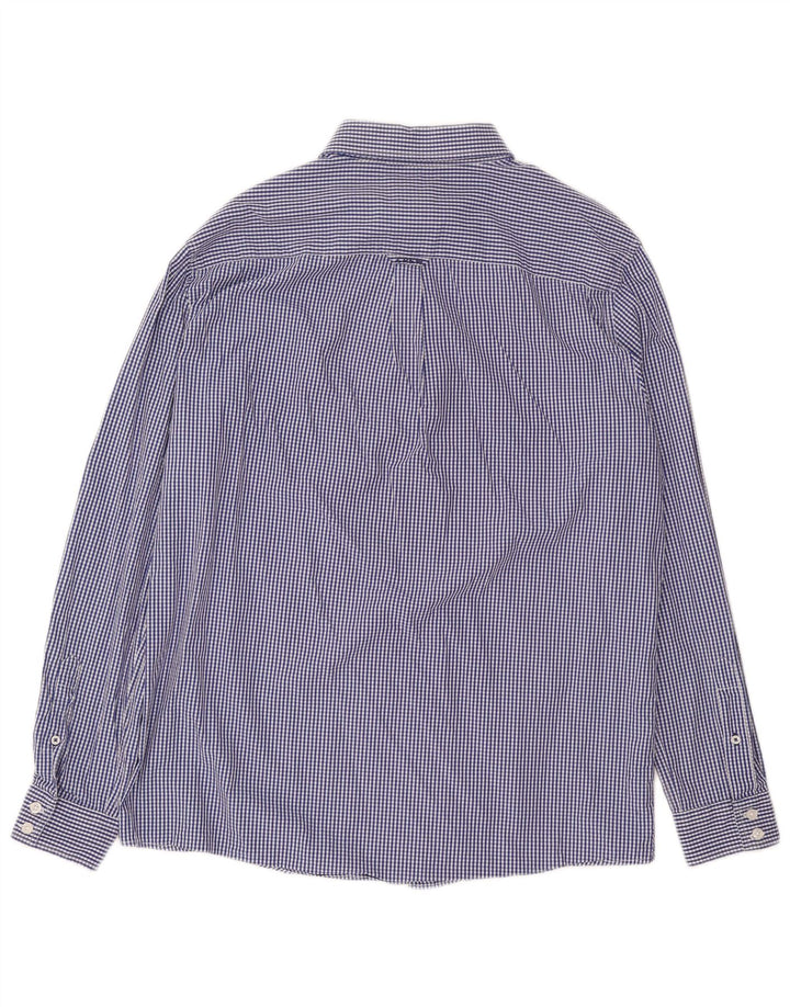 J. Crew Herren-Hemd mit klassischer Passform, XL, blaues Gingham-Baumwolle