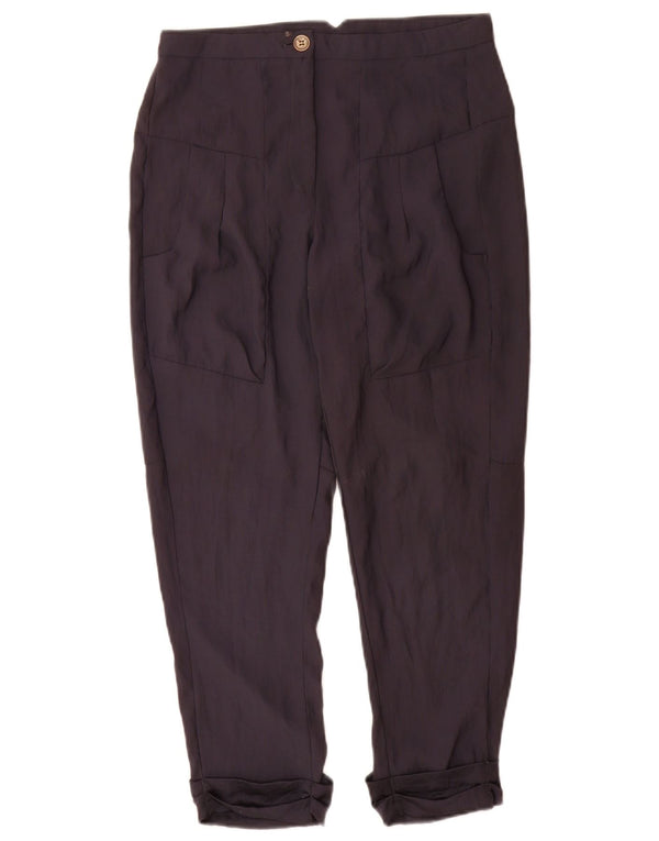Topshop Damen Gerade Freizeithose UK 6 XS W26 L26 Marineblau Polyester