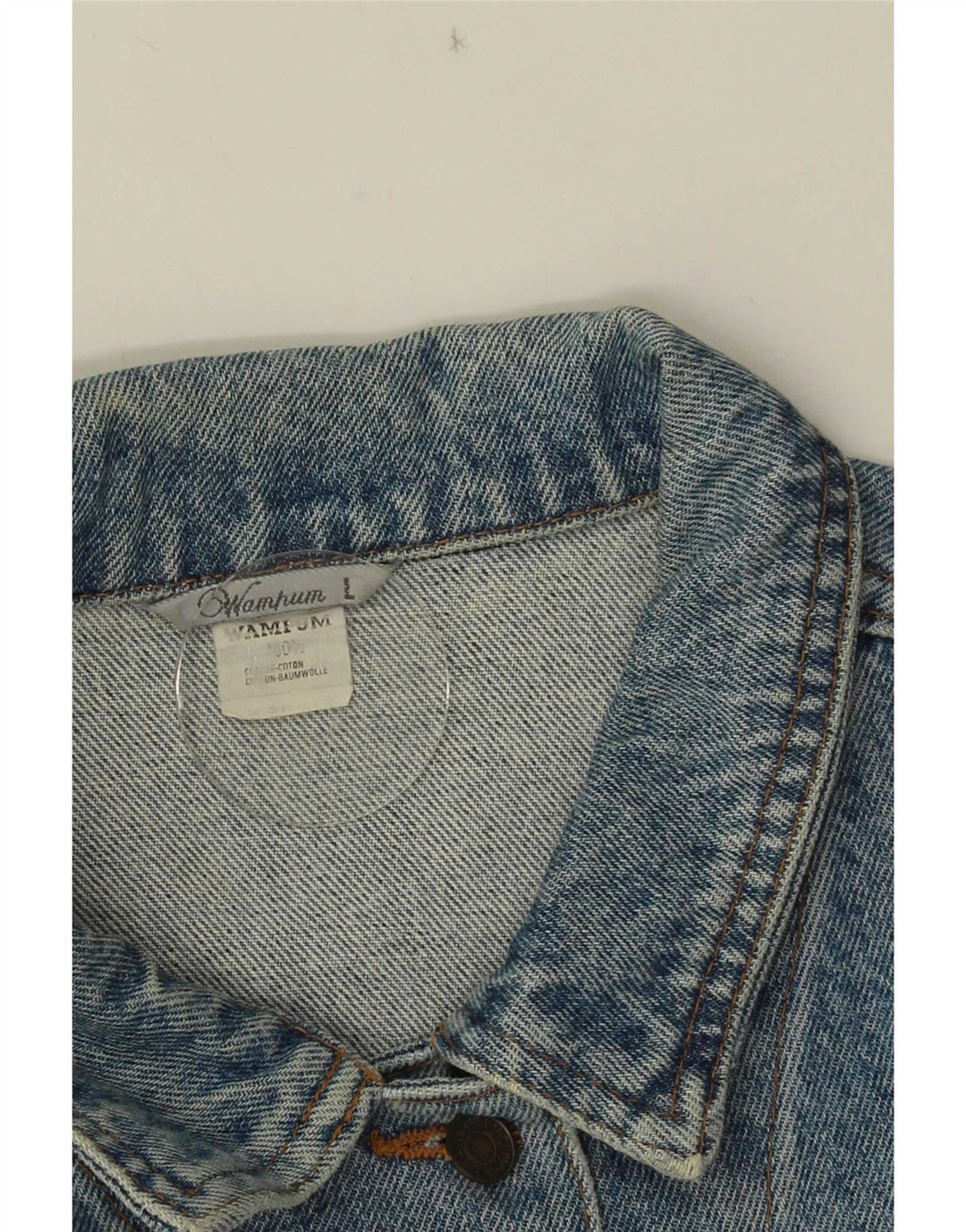 Wampum Damen Crop Denim Jacke UK 16 Große blaue Baumwolle