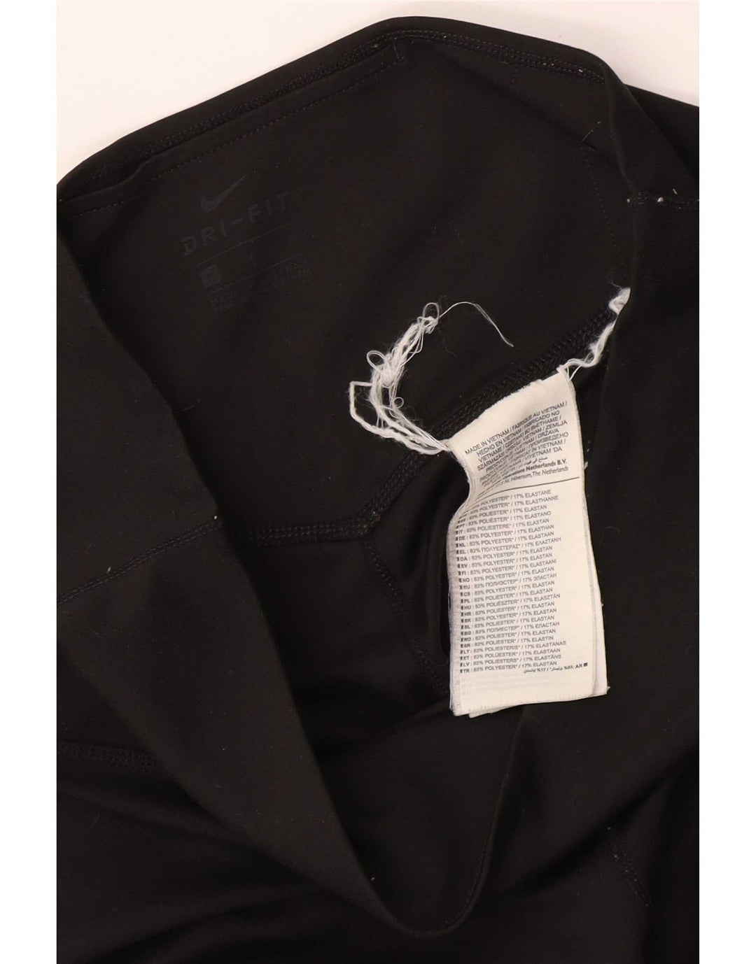 Nike Damen Dri Fit Leggings UK 14 Mittelschwarzes Polyester