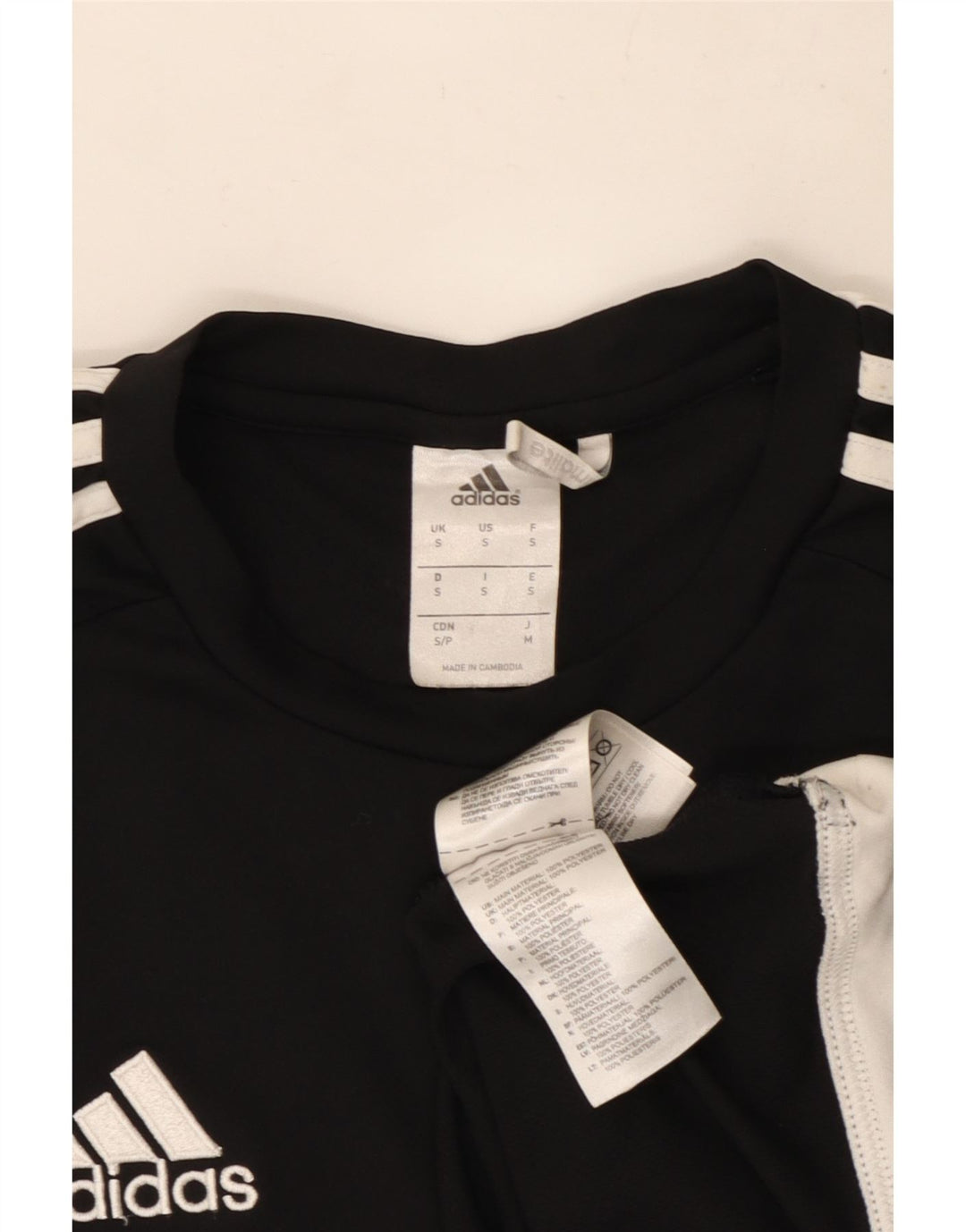 Adidas Herren Climalite T-Shirt Top Small Schwarz Colourblock Polyester